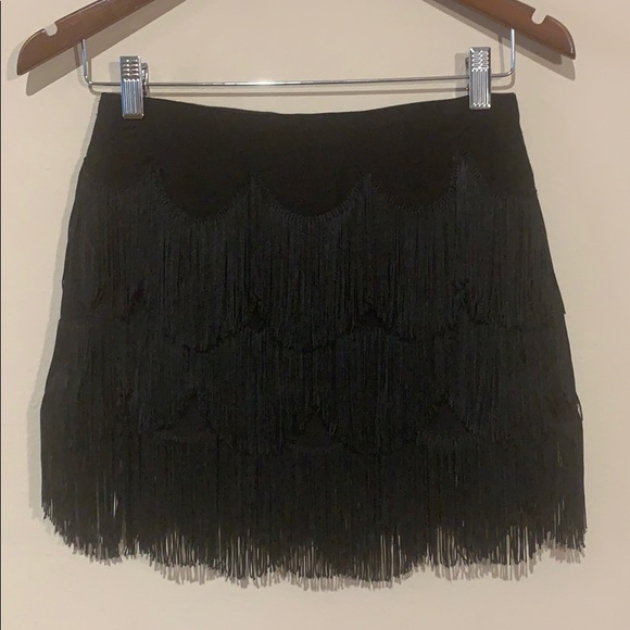 Marc Jacobs Mini Skirt with Fringe Black Flapper - Picture 5 of 8